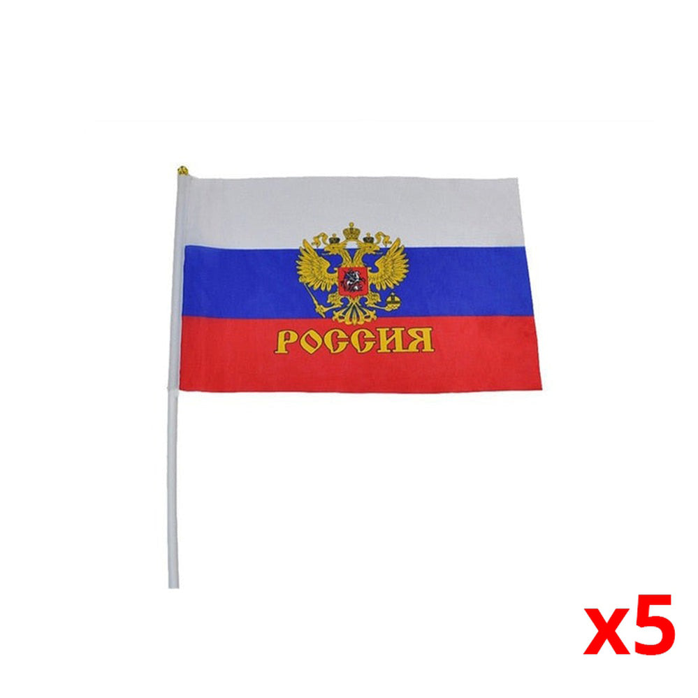 Mini drapeau Russie avec blason