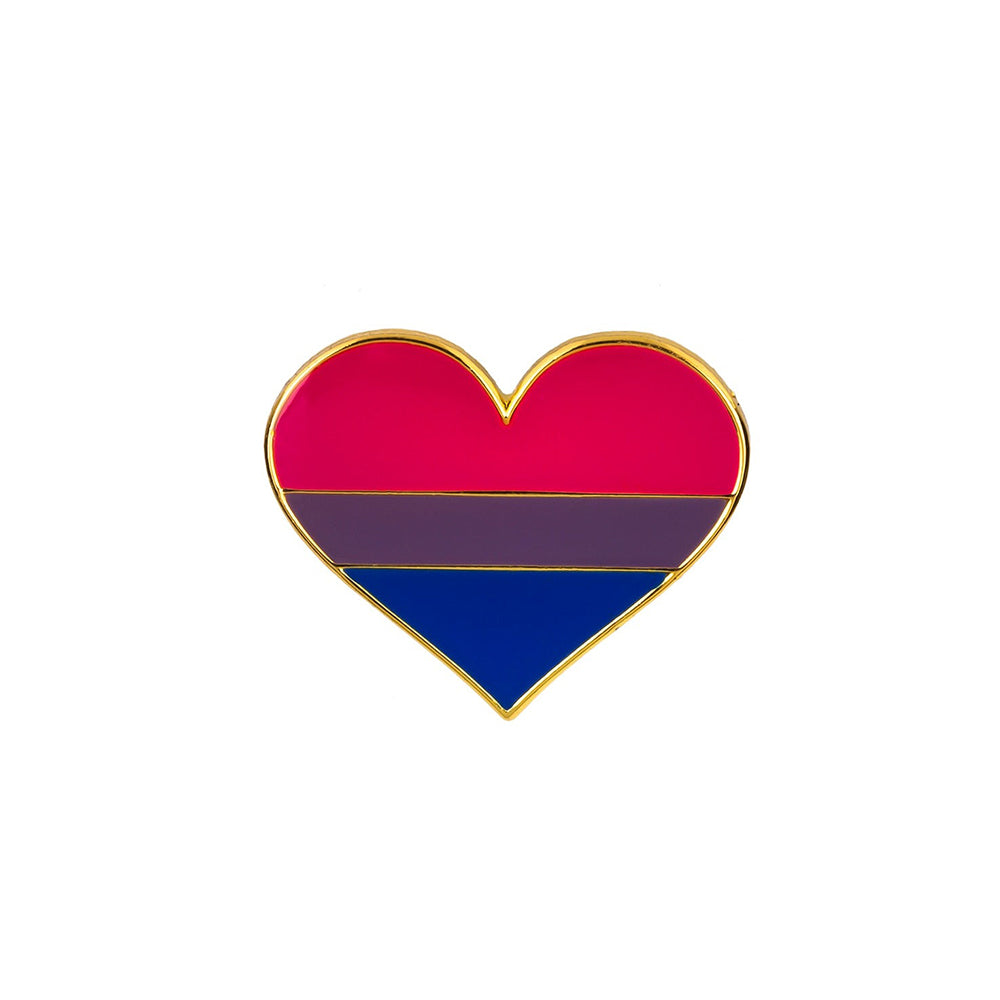 Pin's drapeau Bisexuel cœur
