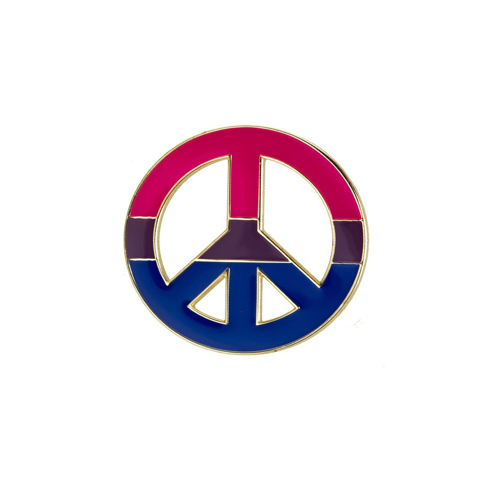 Pin's drapeau Bisexuel Peace & Love