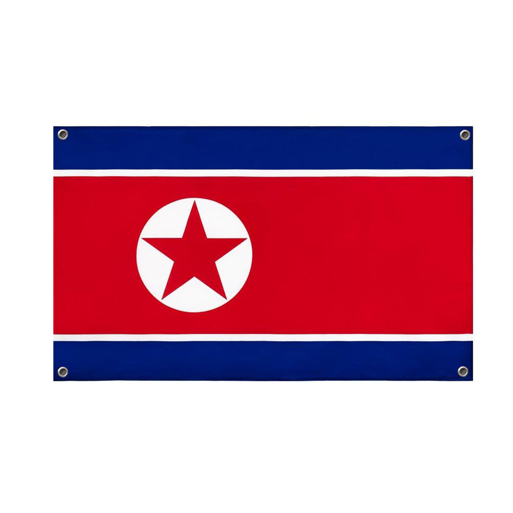 Drapeau Corée du Nord 4 œillets