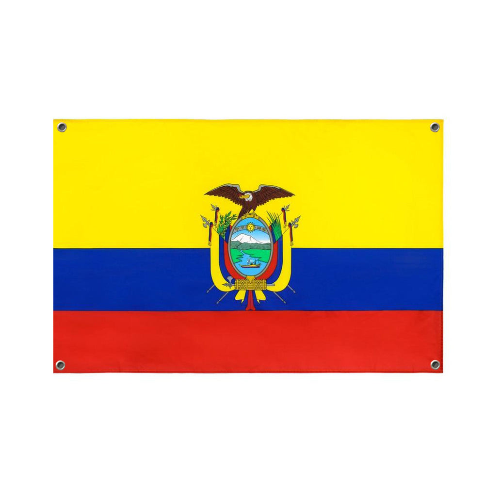 Drapeau Équateur 4 œillets