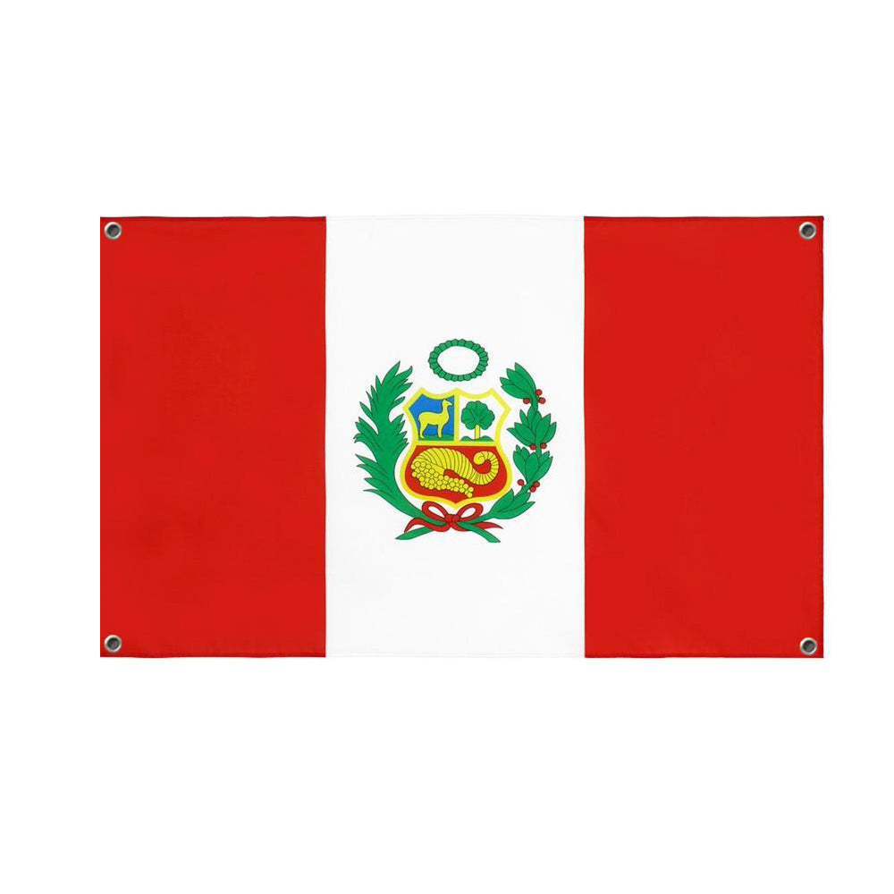 Drapeau Pérou 4 œillets