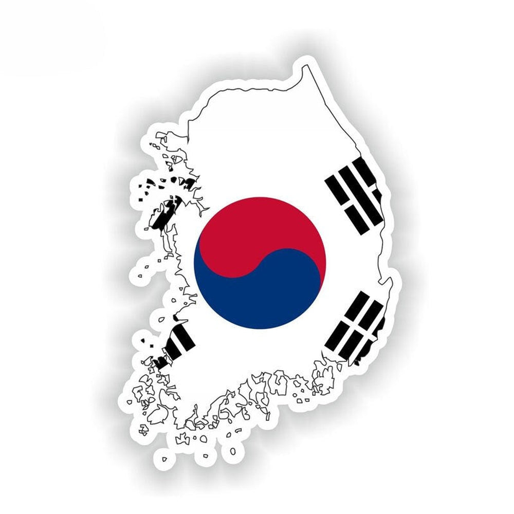 Autocollant carte Corée du Sud
