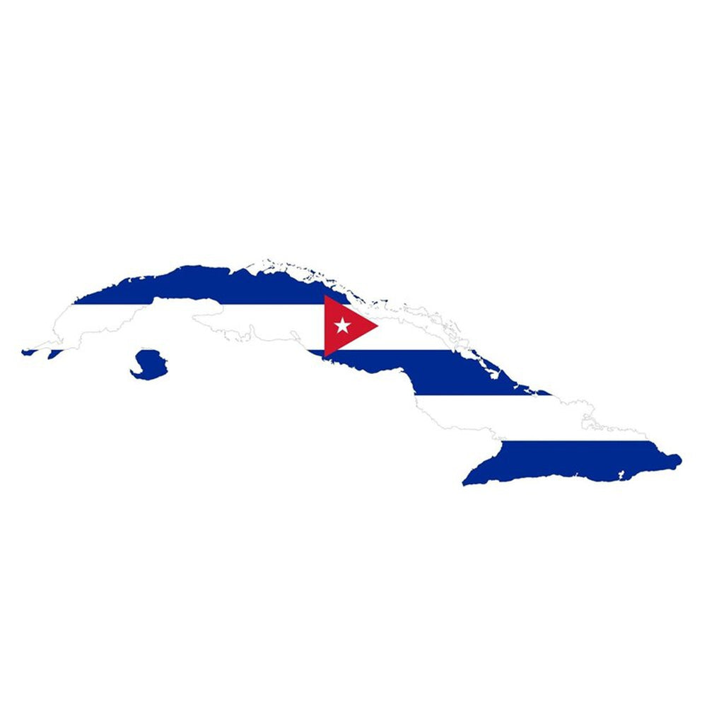Autocollant carte Cuba