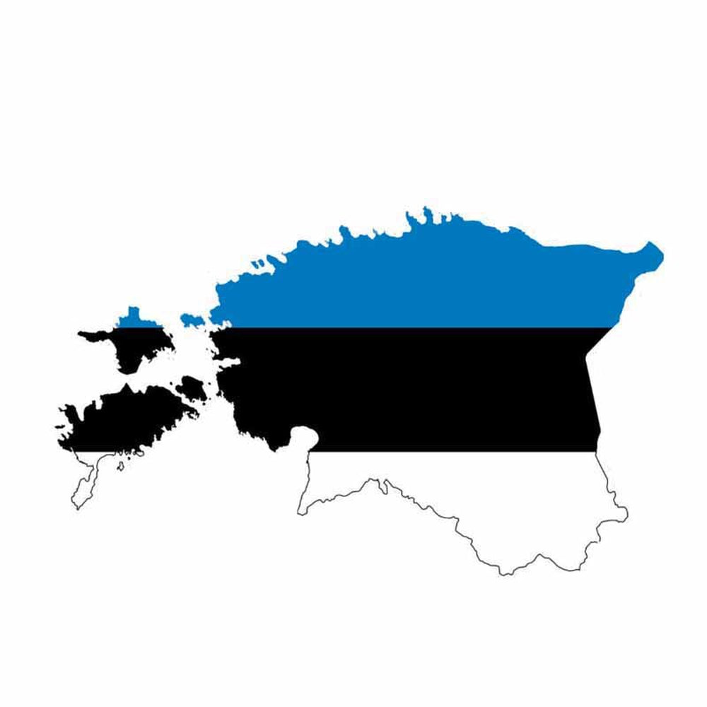 Autocollant carte Estonie