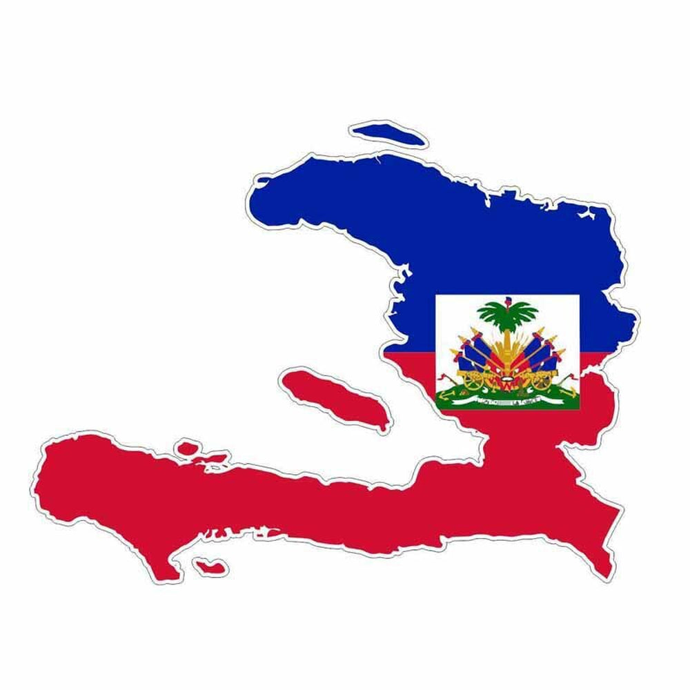 Autocollant carte Haïti