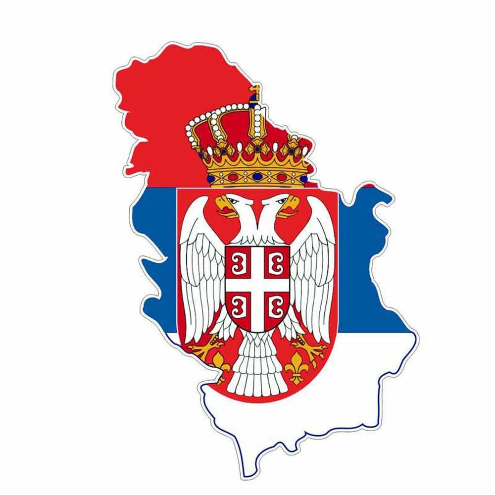 Autocollant carte Serbie