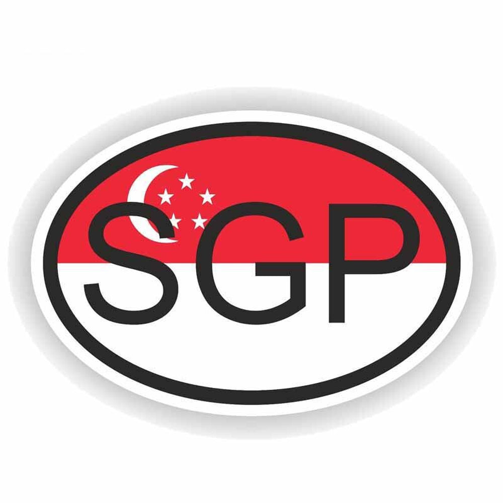 Autocollant drapeau Singapour