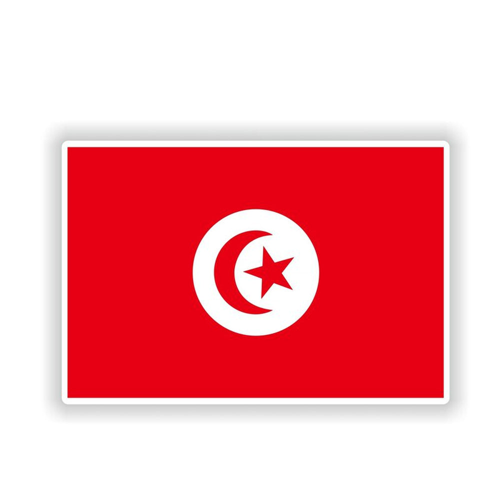 Autocollant drapeau Tunisie