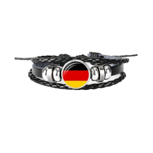 Bracelet en cuir drapeau Allemagne