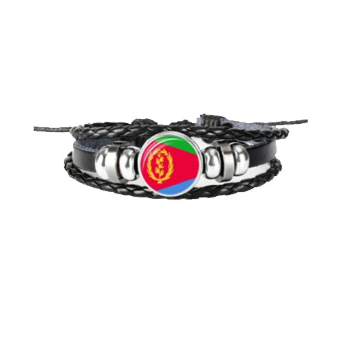 Bracelet en cuir drapeau Érythrée