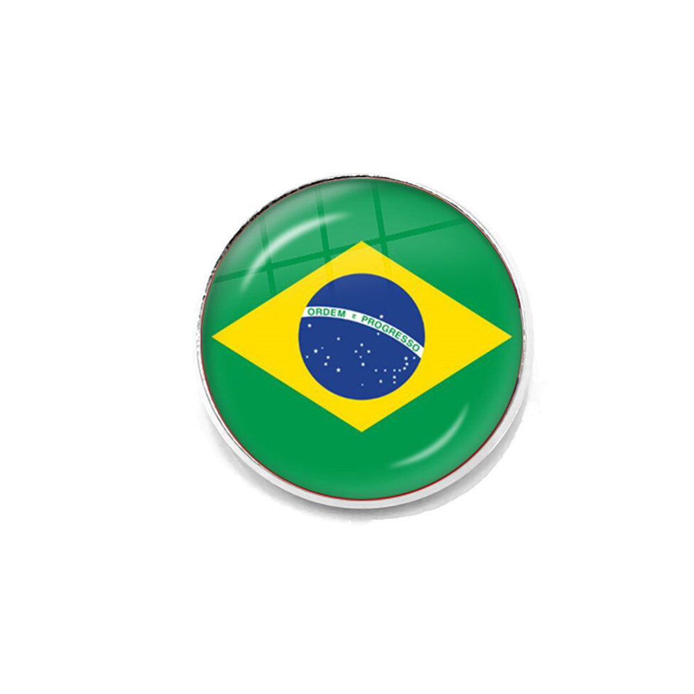 Broche drapeau Brésil rond – Drapeaux du Monde