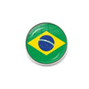 Broche drapeau Brésil rond