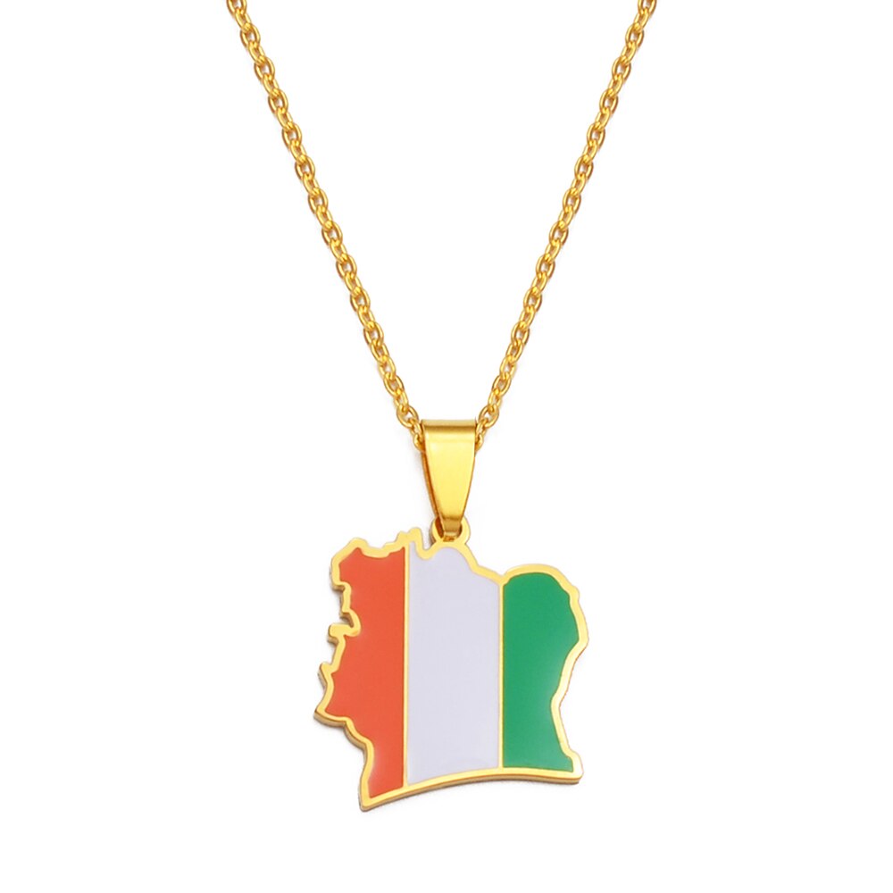Collier drapeau Côte d'Ivoire