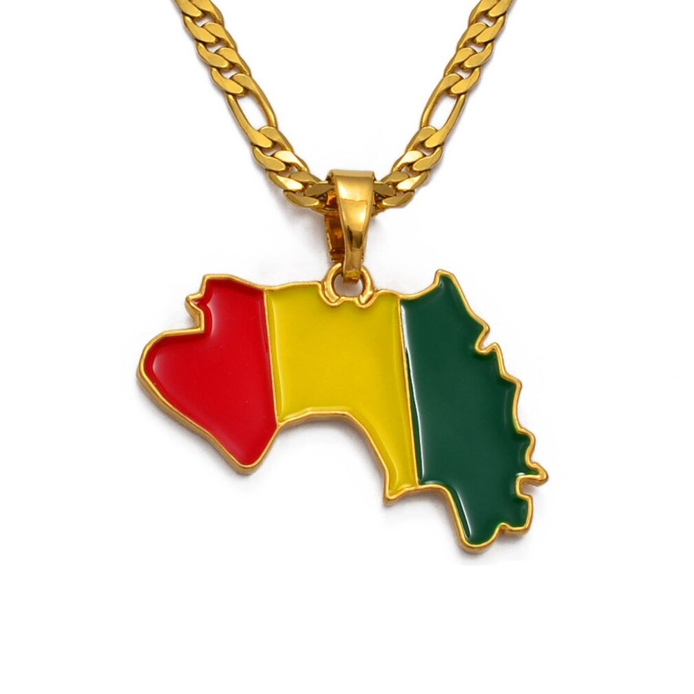 Collier drapeau Guinée – Drapeaux du Monde