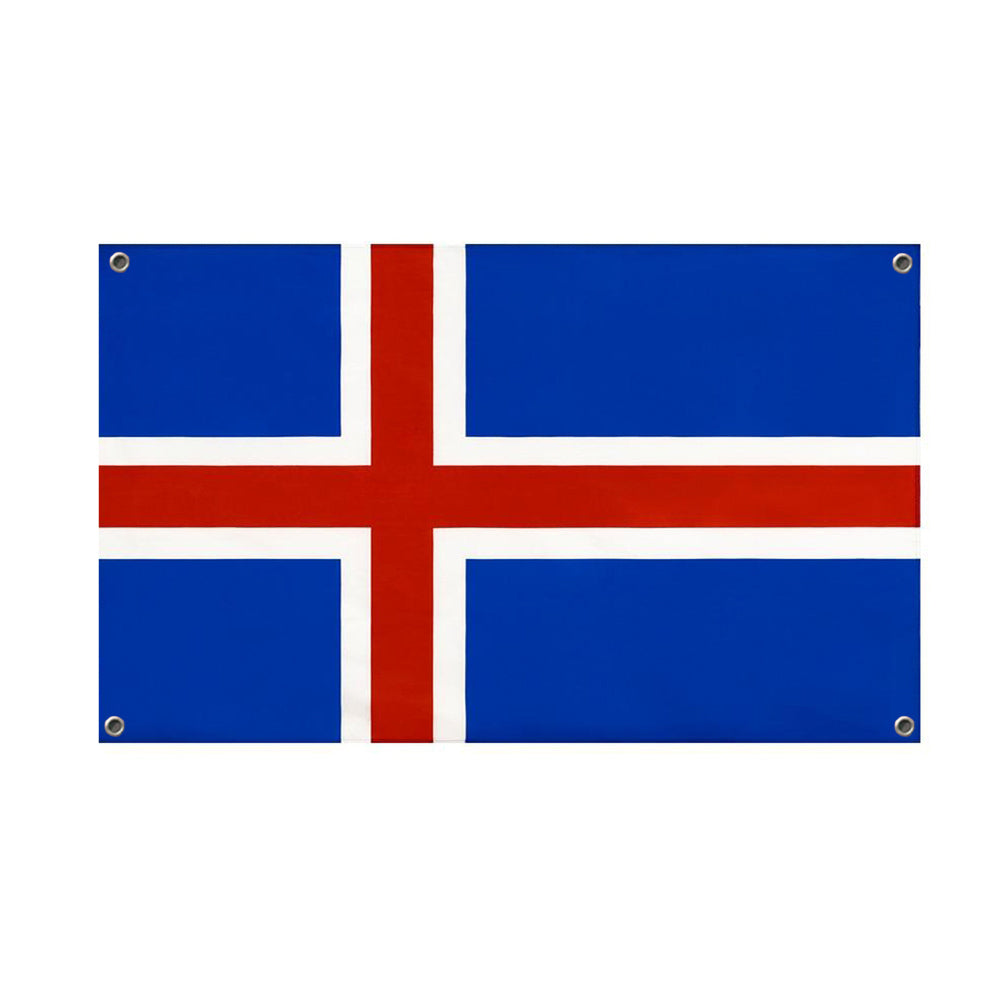Drapeau Islande 4 oeillets