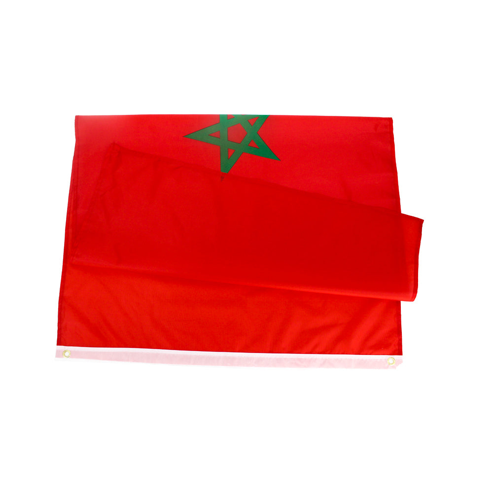 Drapeau Maroc Étendard Marocain 150 X 90 avec oeillets 
