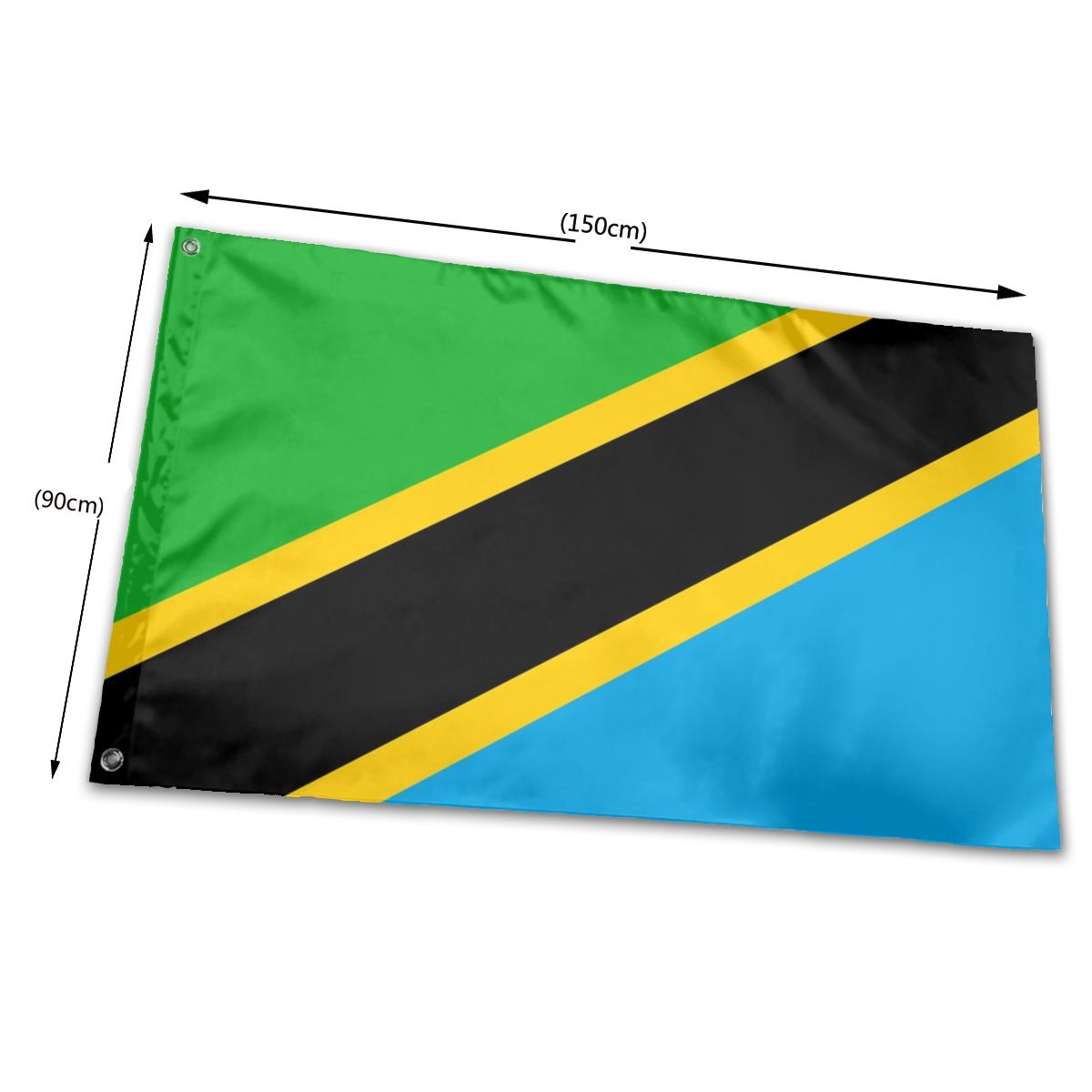 Drapeau Tanzanie qualité PRO 90 x 150 cm