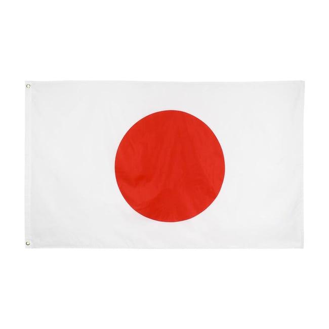 Drapeau Japon 90x60 Cm – Tissu Polyester Résistant – Fourreau Pour Hampe – Pour Intérieur & Extérieur Modéré - 1