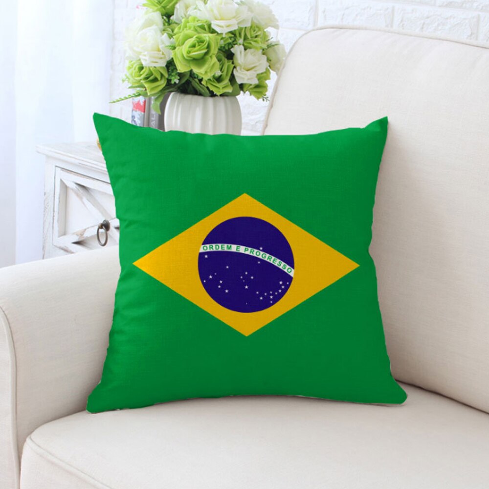 Taie d'oreiller drapeau Brésil