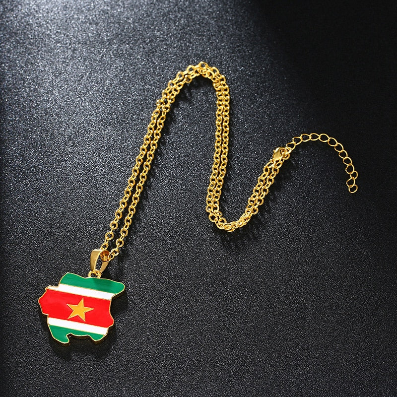 Collier drapeau Suriname