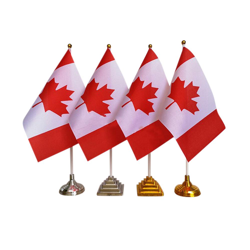 Lot drapeaux Canada de table