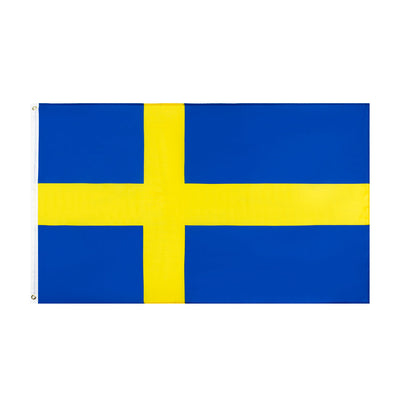 20 Drapeaux Suède Avec Bâton - 14x21cm - Pour Supporters, Décos Événements, Célébrations