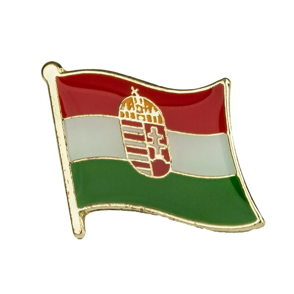 Pin's drapeau Hongrie avec blason