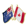 Pin's drapeaux croisés Canada & Australie