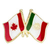 Pin's drapeaux croisés Canada & Mexique