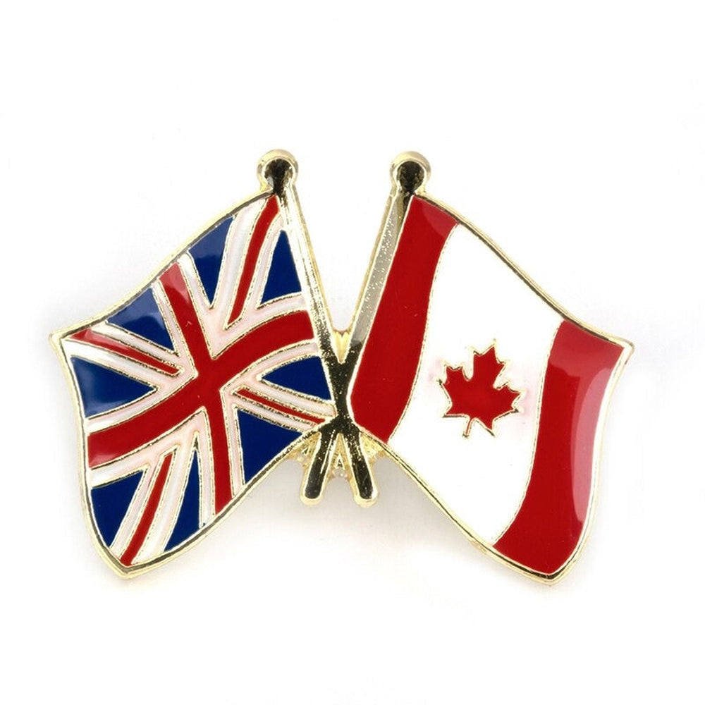 Pin's drapeaux croisés Canada & Royaume-Uni