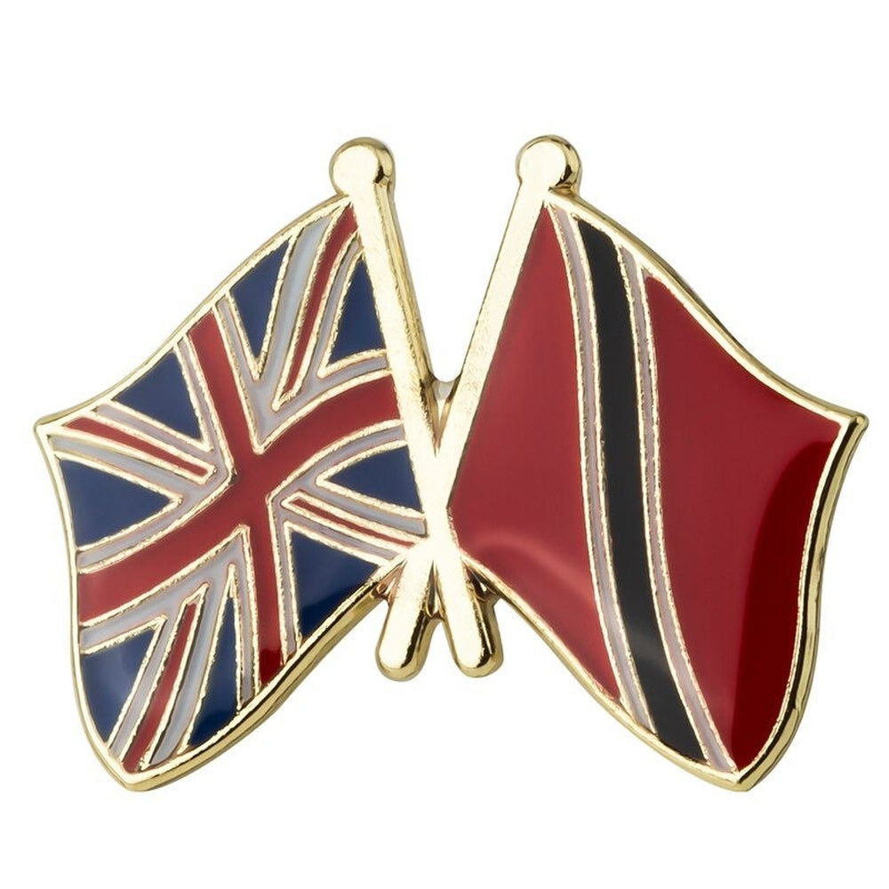 Pin's drapeaux croisés Trinité-et-Tobago & UK