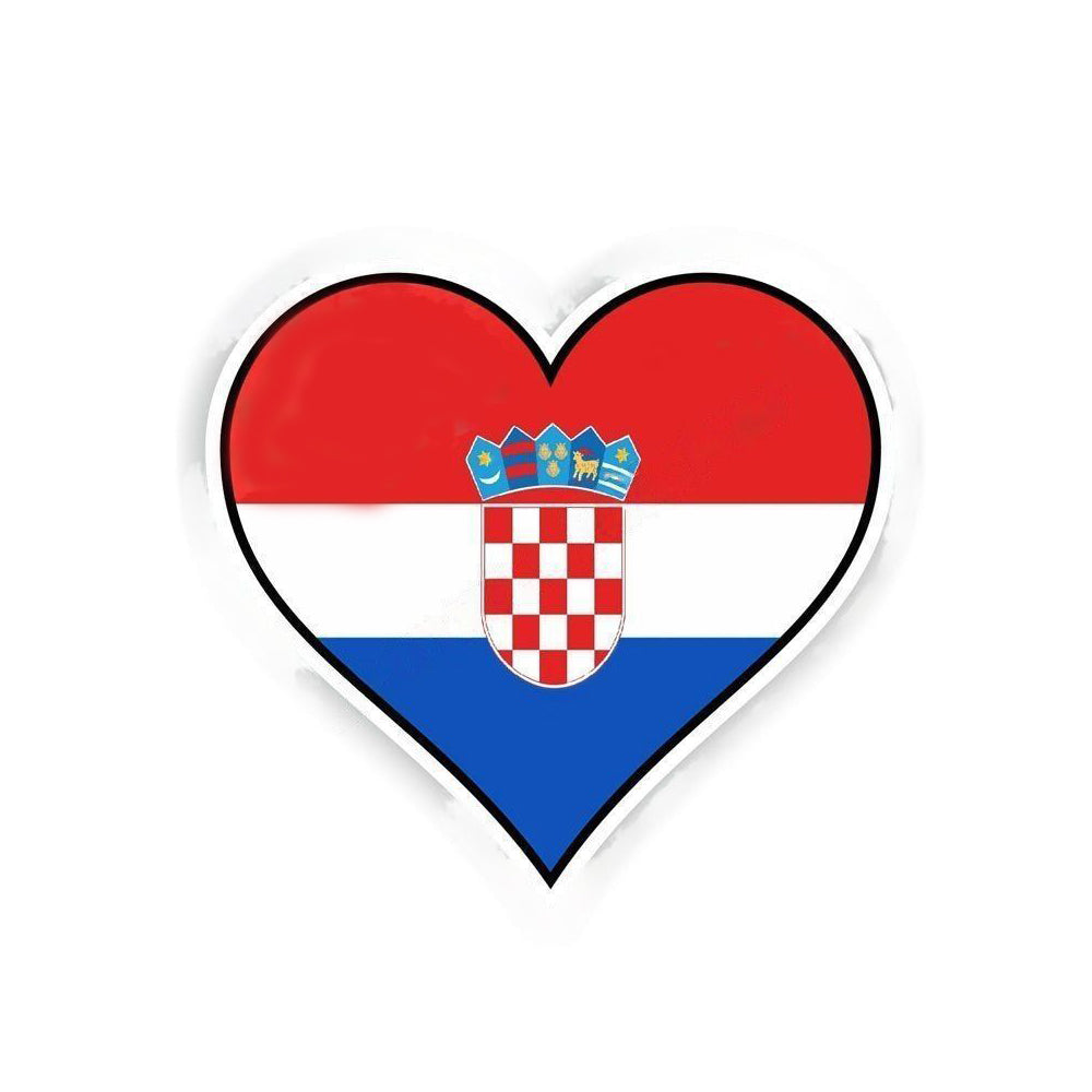 Sticker drapeau Croatie cœur