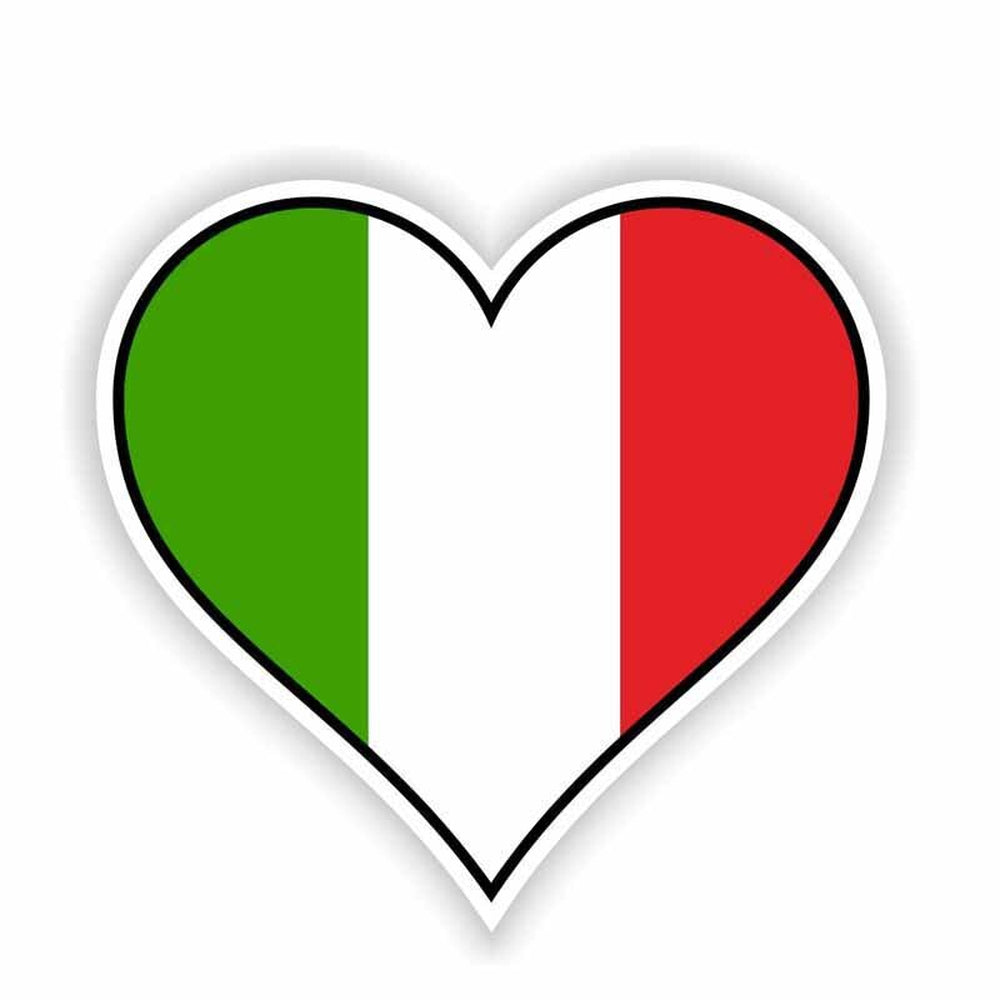 Sticker drapeau Italie cœur