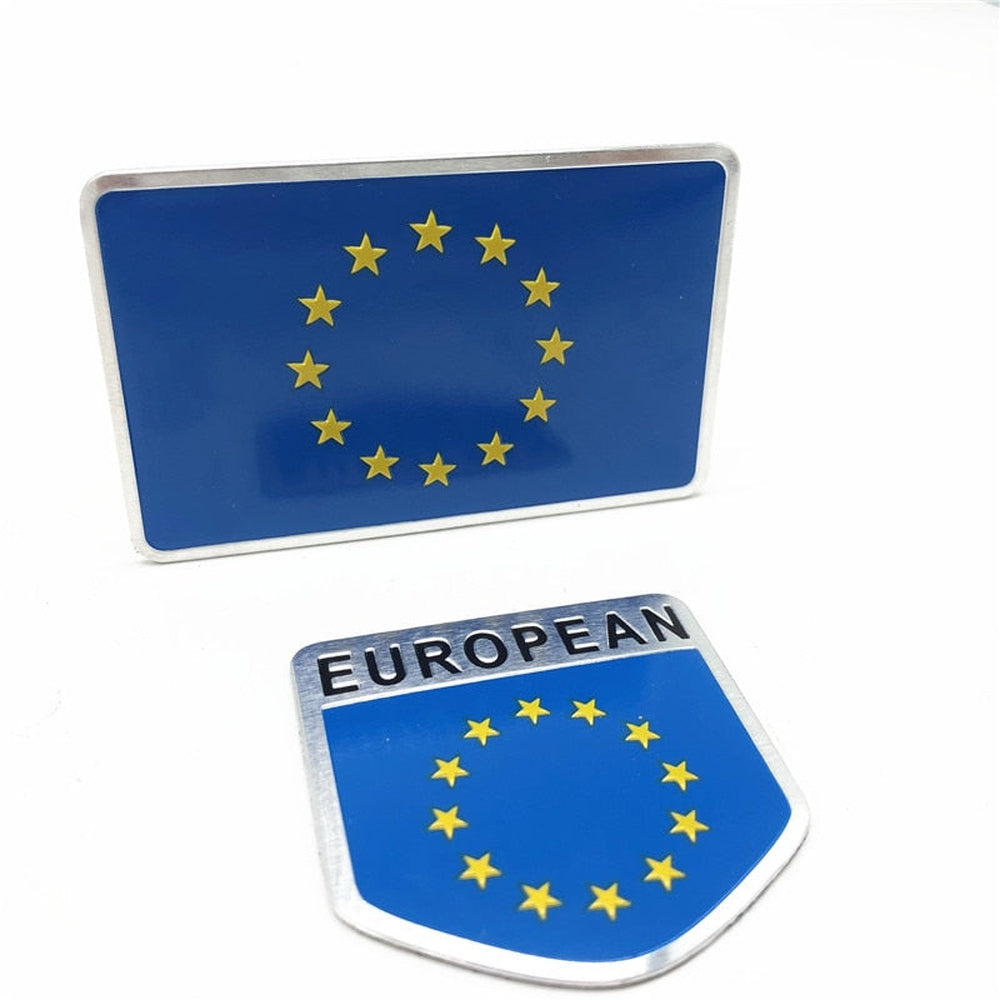 Sticker en métal drapeau Union Européenne