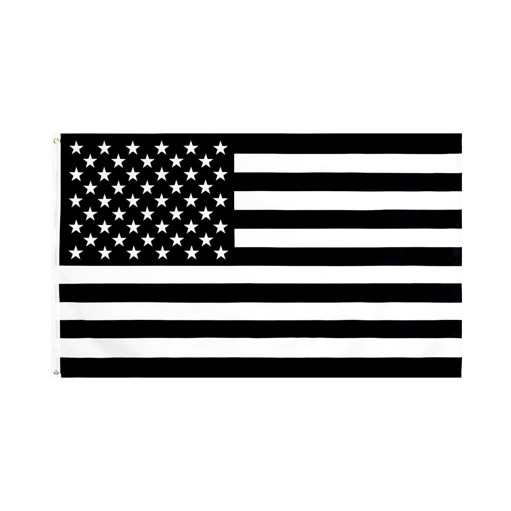 Drapeau États-Unis noir & blanc